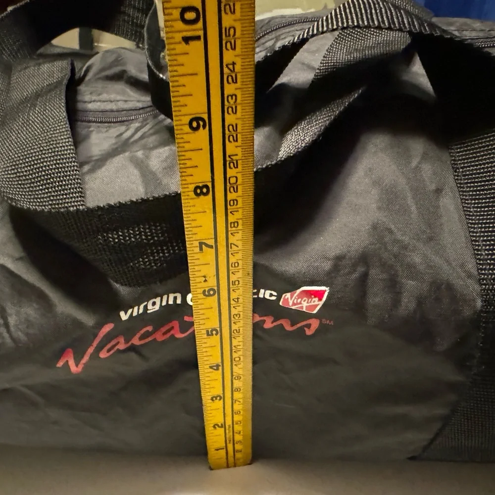 Virgin Atlantic Records Promo Black Lightweight Duffel Bag Weekender Overnighter